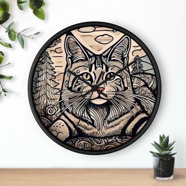 Maine Coon, Wall Clock