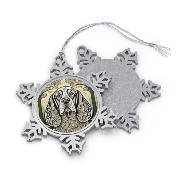 Cocker Spaniel #3, Pewter Snowflake Ornament - Image 2