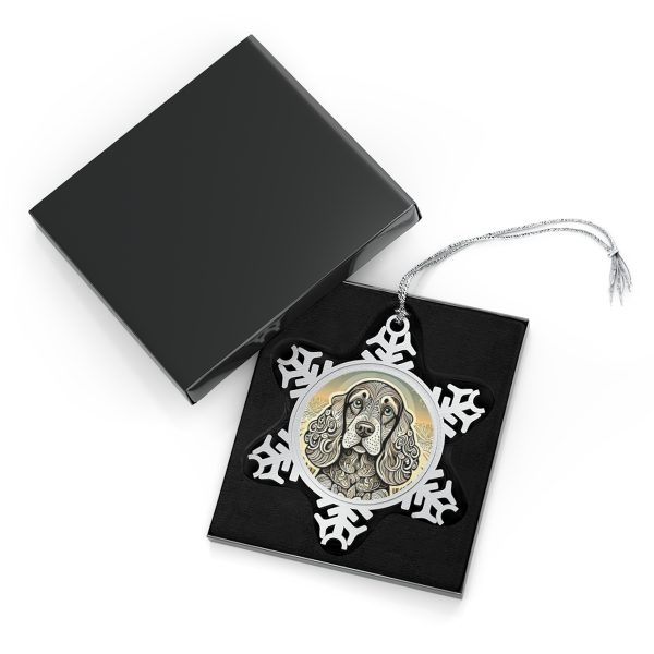 Cocker Spaniel #5, Pewter Snowflake Ornament