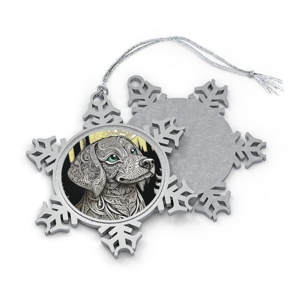 Beagle, Pewter Snowflake Ornament - Image 2