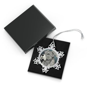 Boston Terrier, Pewter Snowflake Ornament