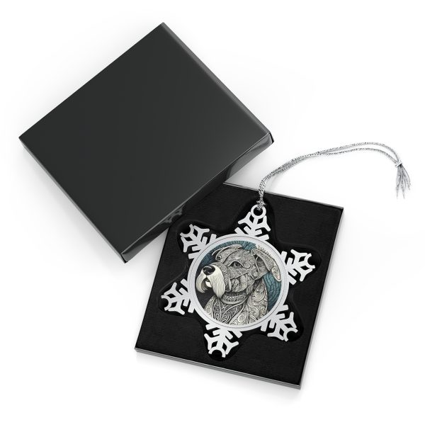 Boston Terrier, Pewter Snowflake Ornament