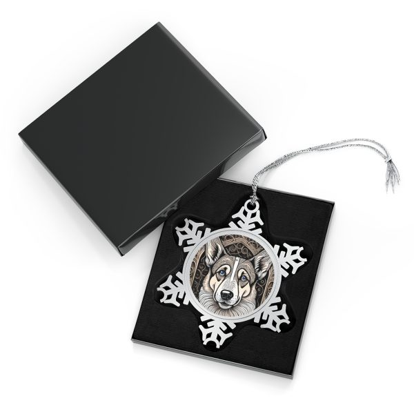 Corgi, Pewter Snowflake Ornament