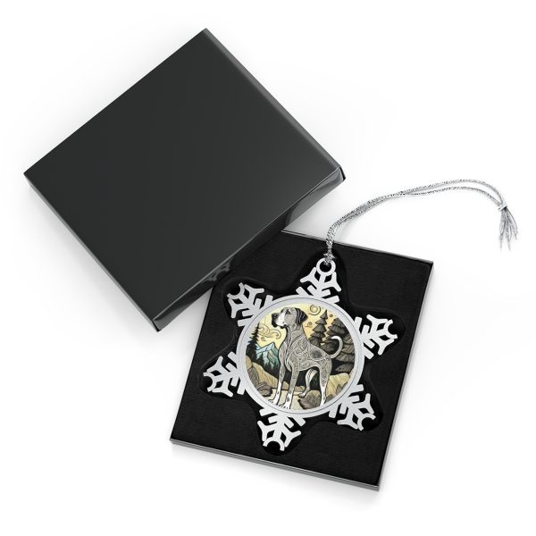 Great Dane #3, Pewter Snowflake Ornament