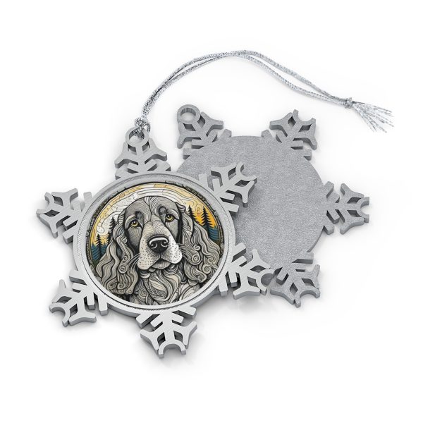 Cocker Spaniel, Pewter Snowflake Ornament - Image 2