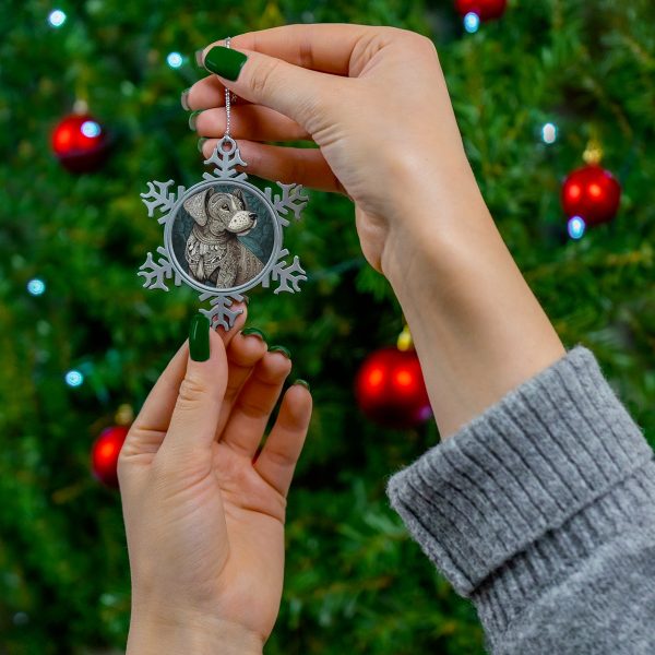 Labrador Retriever, Pewter Snowflake Ornament - Image 3