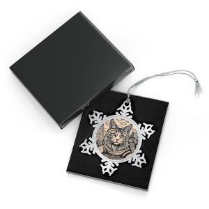 Maine Coon, Pewter Snowflake Ornament