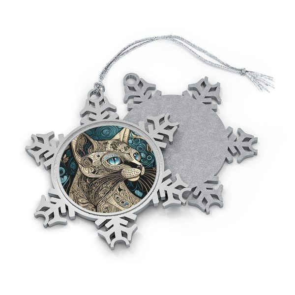 Siamese, Pewter Snowflake Ornament - Image 2