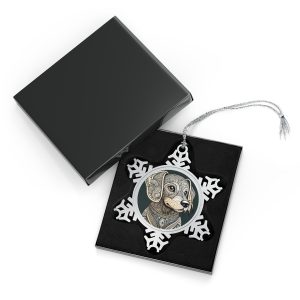 Beagle #2, Pewter Snowflake Ornament