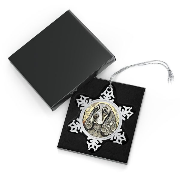 Cocker Spaniel #4, Pewter Snowflake Ornament