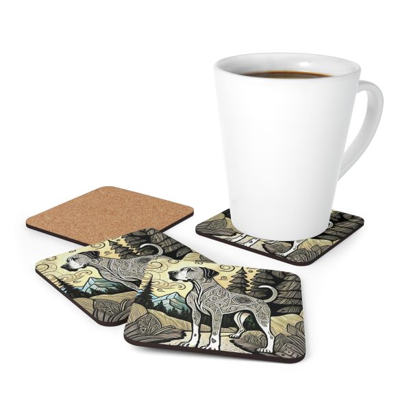 Great Dane #3, Corkwood Coaster Set