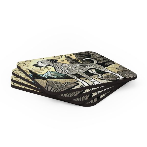 Great Dane #3, Corkwood Coaster Set - Image 4