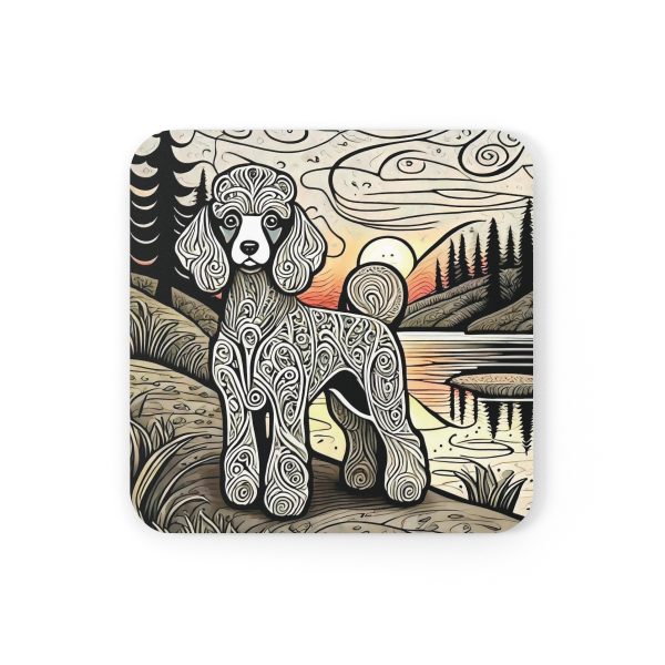 Poodle, Corkwood Coaster Set - Image 2