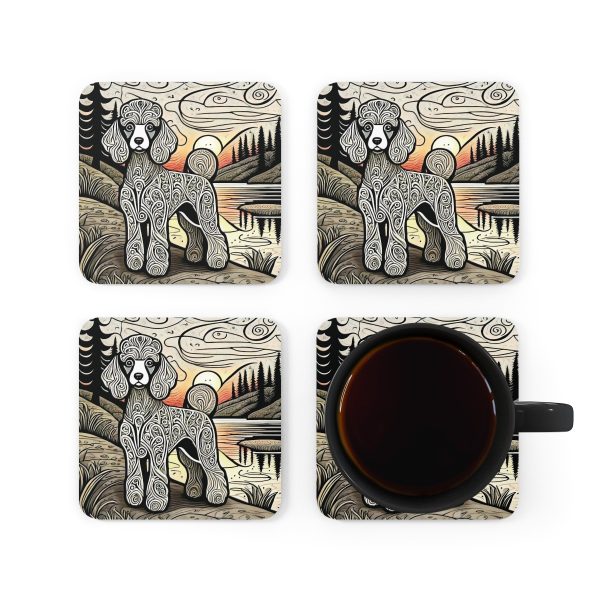 Poodle, Corkwood Coaster Set - Image 5