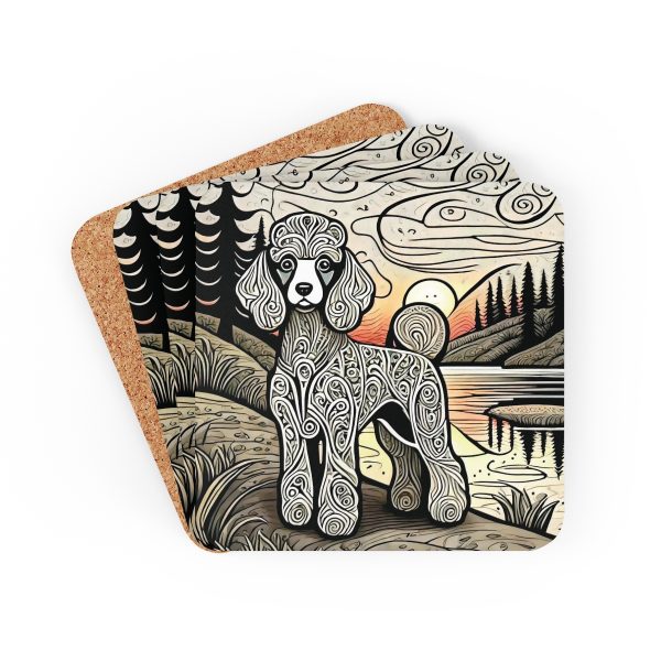 Poodle, Corkwood Coaster Set - Image 6