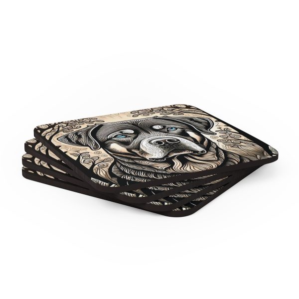 Rottweiler, Corkwood Coaster Set - Image 4