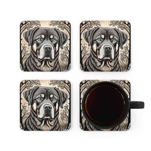 Rottweiler, Corkwood Coaster Set - Image 5