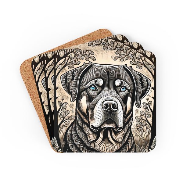 Rottweiler, Corkwood Coaster Set - Image 6