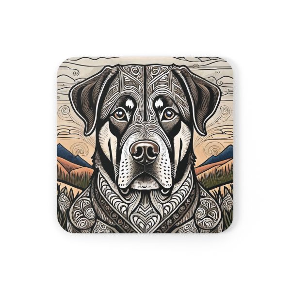 Rottweiler #2, Corkwood Coaster Set - Image 2