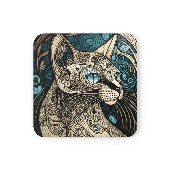 Siamese, Corkwood Coaster Set - Image 2
