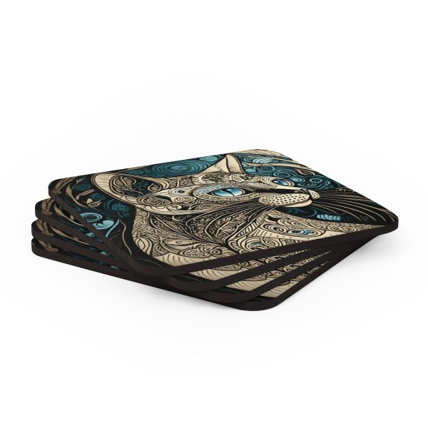 Siamese, Corkwood Coaster Set - Image 4