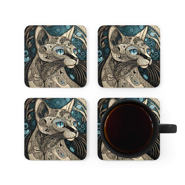Siamese, Corkwood Coaster Set - Image 5