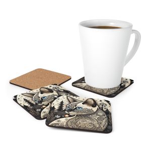Siamese #2, Corkwood Coaster Set