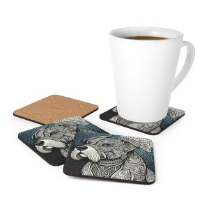 Boston Terrier, Corkwood Coaster Set