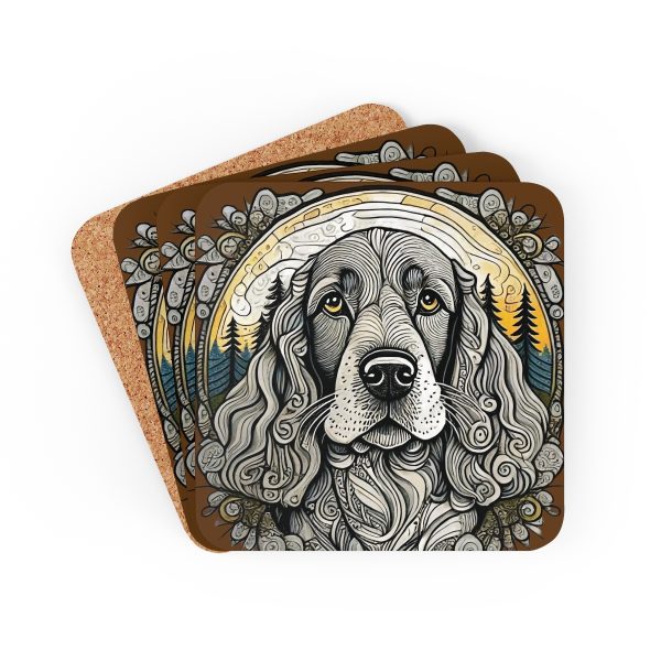 Cocker Spaniel, Corkwood Coaster Set - Image 6