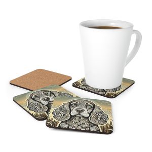 Cocker Spaniel #5, Corkwood Coaster Set