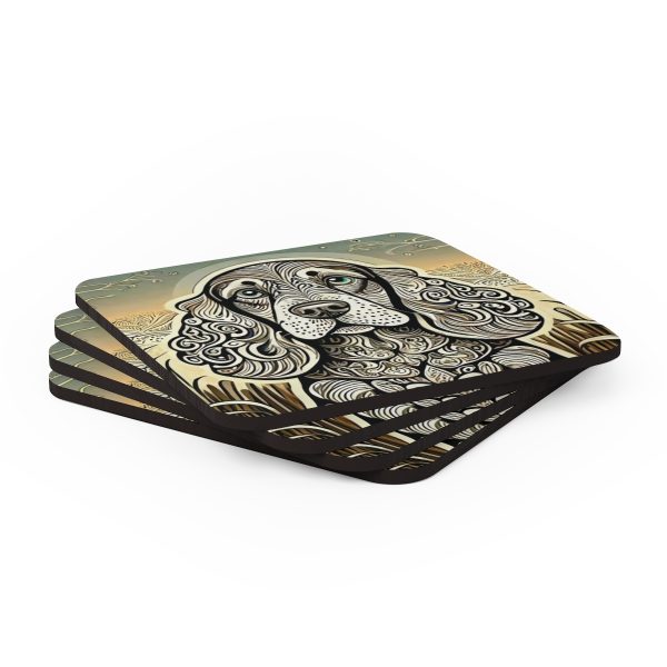 Cocker Spaniel #5, Corkwood Coaster Set - Image 4