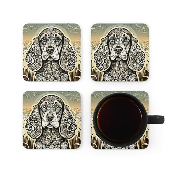Cocker Spaniel #5, Corkwood Coaster Set - Image 5