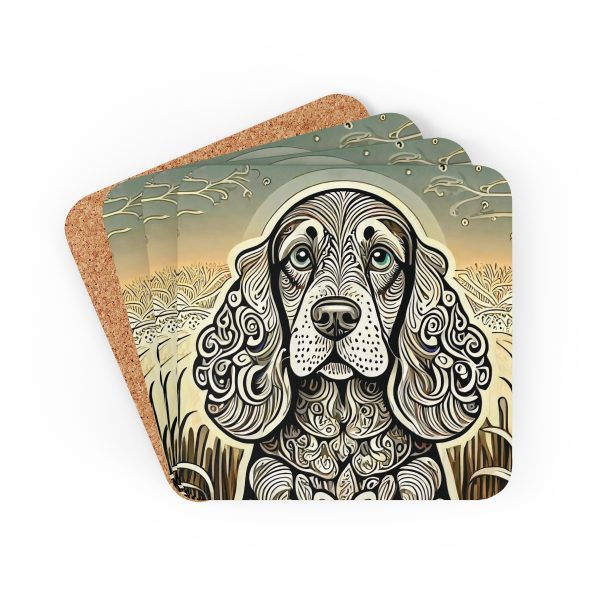 Cocker Spaniel #5, Corkwood Coaster Set - Image 6