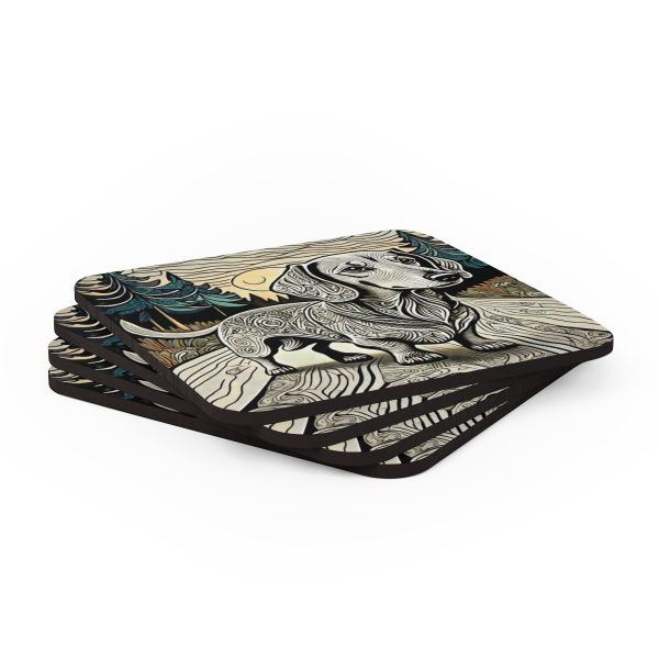 Dachshund, Corkwood Coaster Set - Image 4