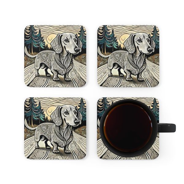 Dachshund, Corkwood Coaster Set - Image 5