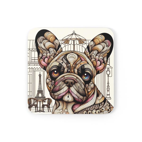 French Bulldog, Corkwood Coaster Set - Image 2