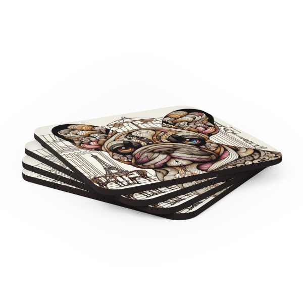 French Bulldog, Corkwood Coaster Set - Image 4