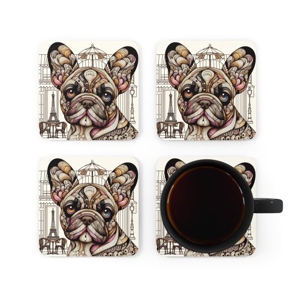French Bulldog, Corkwood Coaster Set - Image 5