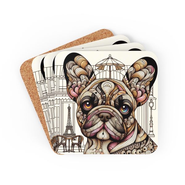 French Bulldog, Corkwood Coaster Set - Image 6