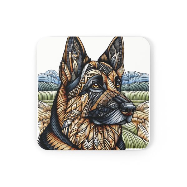 German Shepherd, Corkwood Coaster Set - Image 2