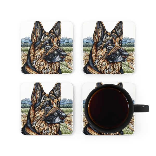 German Shepherd, Corkwood Coaster Set - Image 5