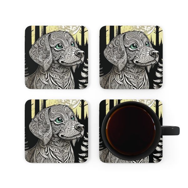 Beagle, Corkwood Coaster Set - Image 5
