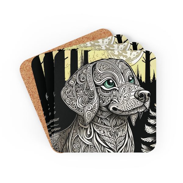 Beagle, Corkwood Coaster Set - Image 6