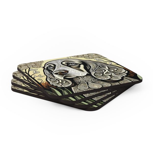 Cocker Spaniel #4, Corkwood Coaster Set - Image 4