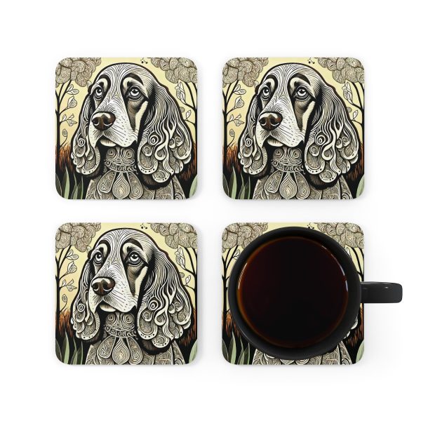 Cocker Spaniel #4, Corkwood Coaster Set - Image 5