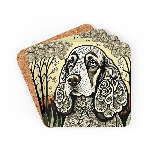 Cocker Spaniel #4, Corkwood Coaster Set - Image 6