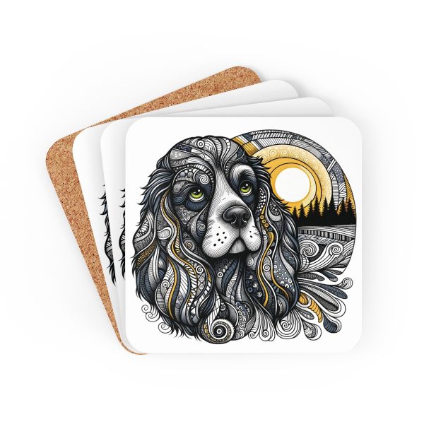Cocker Spaniel #2, Corkwood Coaster Set - Image 6