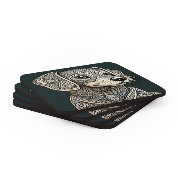 Beagle #2, Corkwood Coaster Set - Image 4