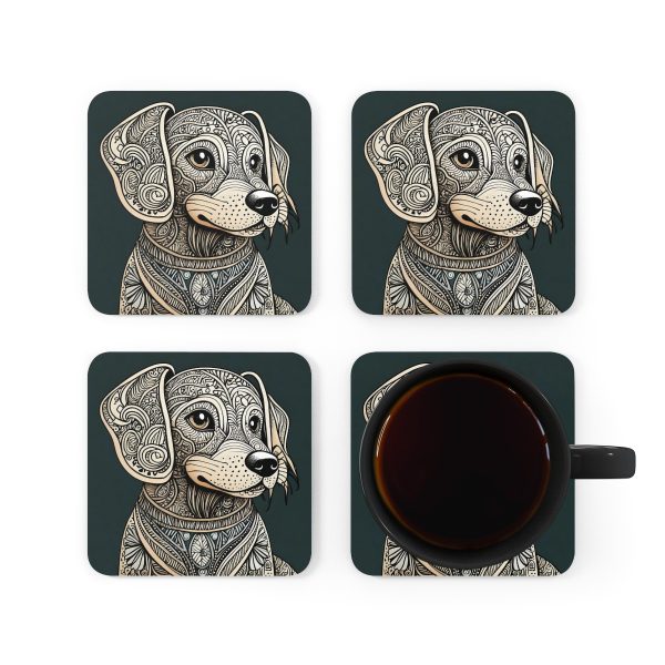 Beagle #2, Corkwood Coaster Set - Image 5