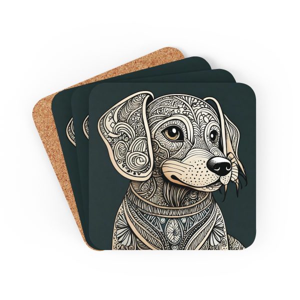 Beagle #2, Corkwood Coaster Set - Image 6